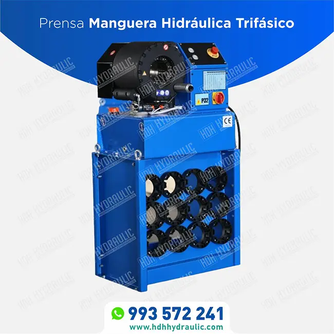 prensa para manguera hidraulica trifasico